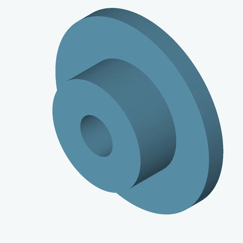 Revolved body, Ø40 mm × 22.7 mm tall with Ø14.7 mm bore, Ø69.7 mm × 6.5 mm flange — 2453