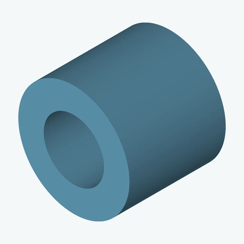 Revolved body, Ø35 mm × 30.3 mm tall with Ø19 mm bore — 2490