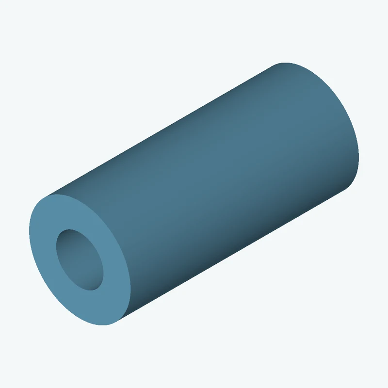 Revolved body, Ø18.45 mm × 41.5 mm tall with Ø8.6 mm bore — 2543