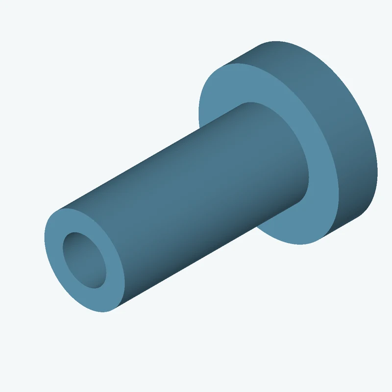 Revolved body, Ø33.63 mm × 93.2 mm tall with Ø18.2 mm bore, Ø58.7 mm × 16.2 mm flange — 2591
