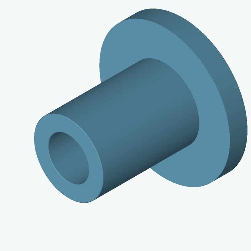 Revolved body, Ø58.64 mm × 96.9 mm tall with Ø34.3 mm bore, Ø110.5 mm × 15.3 mm flange — 2695