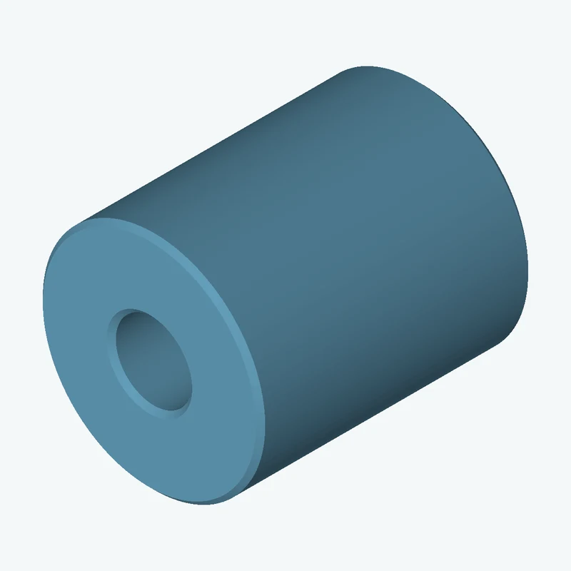 Revolved body, Ø37.89 mm × 46.4 mm tall with Ø13 mm bore — 2700