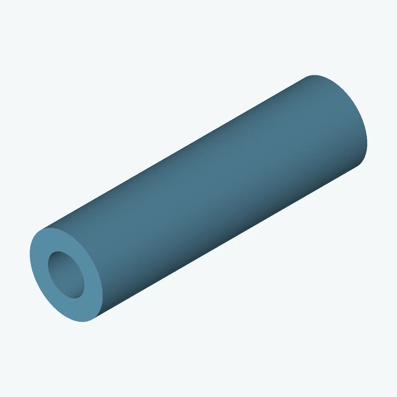 Revolved body, Ø15 mm × 54.4 mm tall with Ø7.5 mm bore — 2759