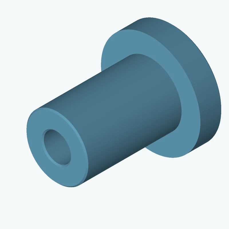 Revolved body, Ø35 mm × 66 mm tall with Ø15.4 mm bore, Ø56.3 mm × 12.5 mm flange — 2783