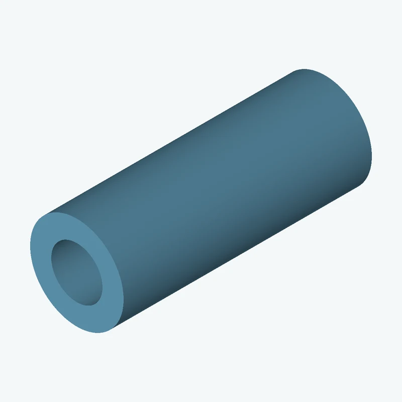 Revolved body, Ø69.22 mm × 183.9 mm tall with Ø37.9 mm bore — 2935