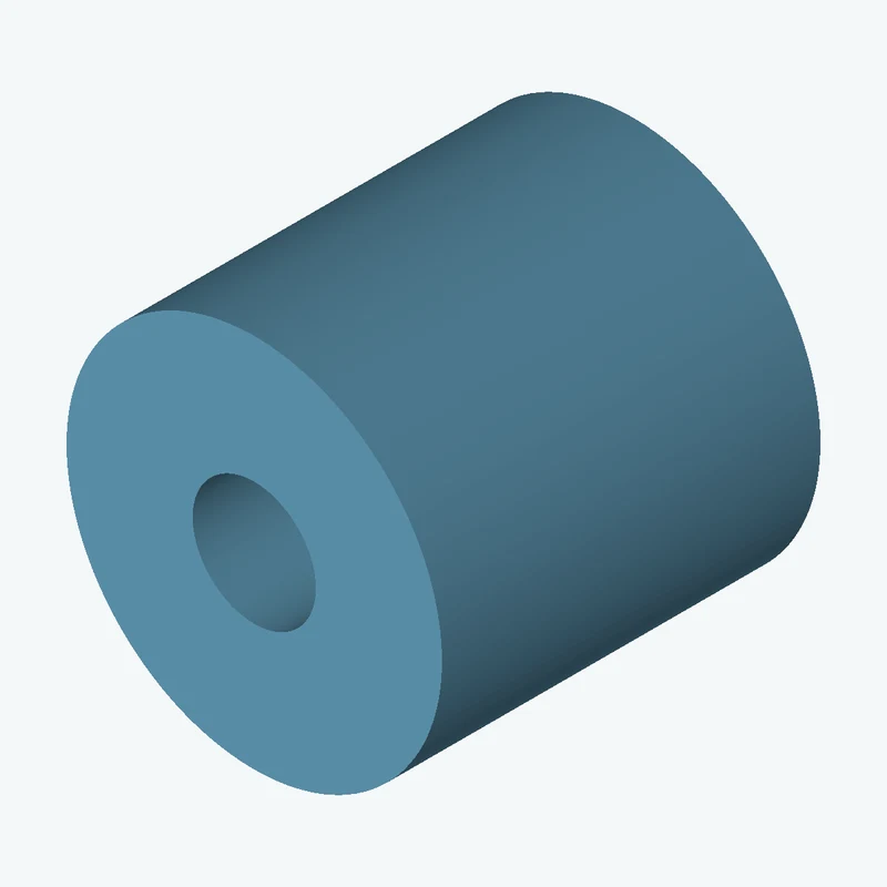 Revolved body, Ø59.81 mm × 60.3 mm tall with Ø19.6 mm bore — 2953