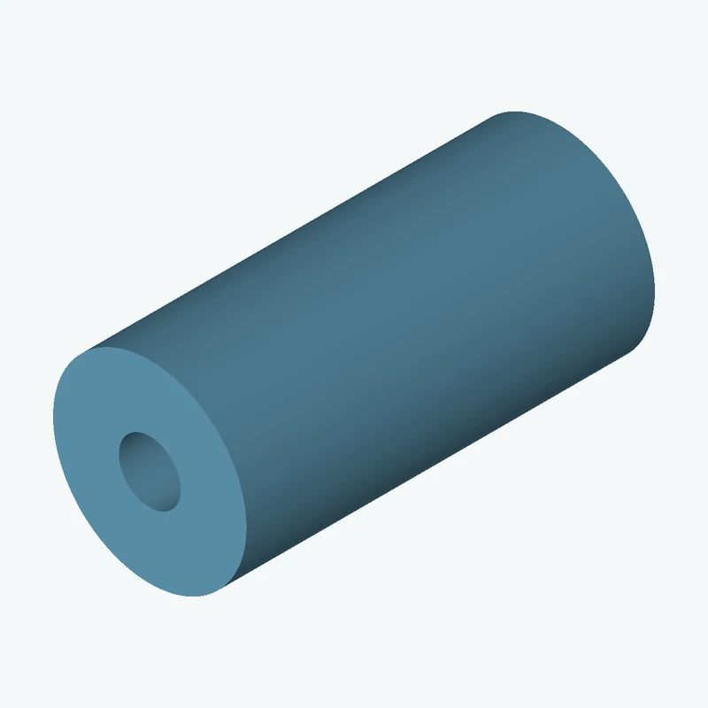 Revolved body, Ø66.7 mm × 140.9 mm tall with Ø21.3 mm bore — 2985