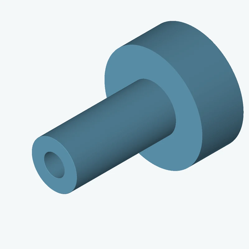 Revolved body, Ø74.31 mm × 232 mm tall with Ø33.7 mm bore, Ø161.4 mm × 68.3 mm flange — 2997