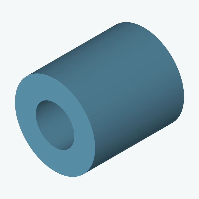 Revolved body, Ø20 mm × 22.2 mm tall with Ø9.6 mm bore — 3136