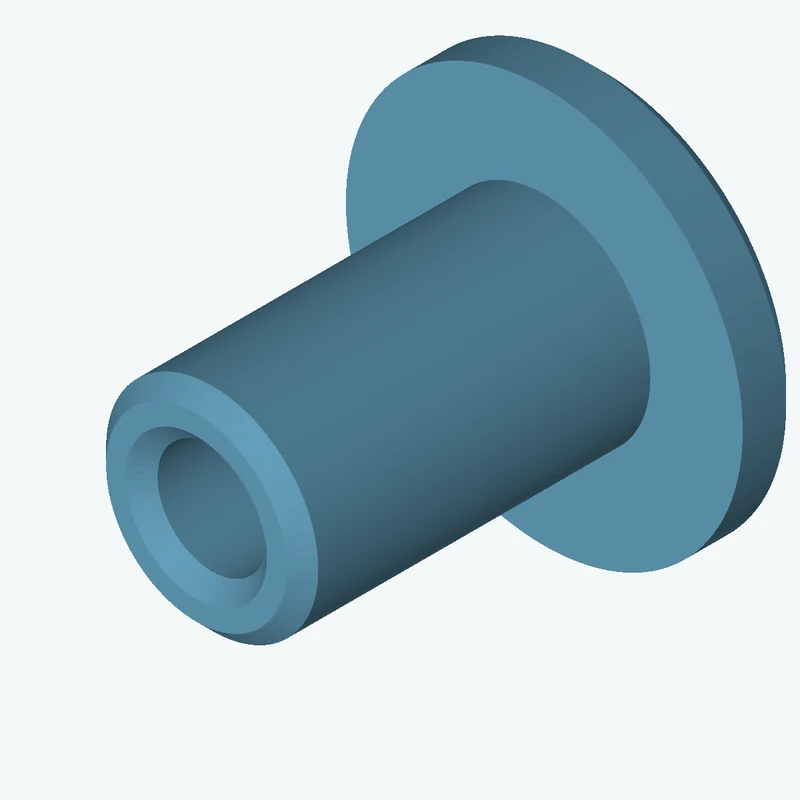 Revolved body, Ø20 mm × 38.4 mm tall with Ø10.3 mm bore, Ø37.4 mm × 5.6 mm flange — 3375