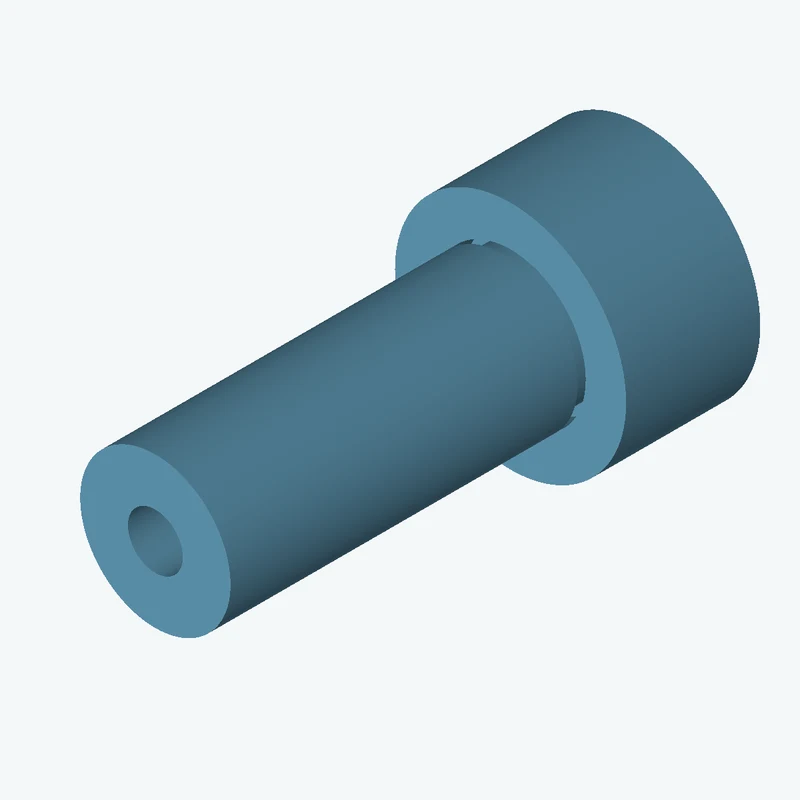 Revolved body, Ø58.41 mm × 190.1 mm tall with Ø21.3 mm bore, Ø89.8 mm × 52.1 mm flange, 14.44 mm-wide groove 3.69 mm deep — 3441