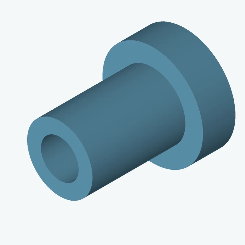 Revolved body, Ø31 mm × 59.5 mm tall with Ø17.9 mm bore, Ø47.7 mm × 15.4 mm flange — 3546