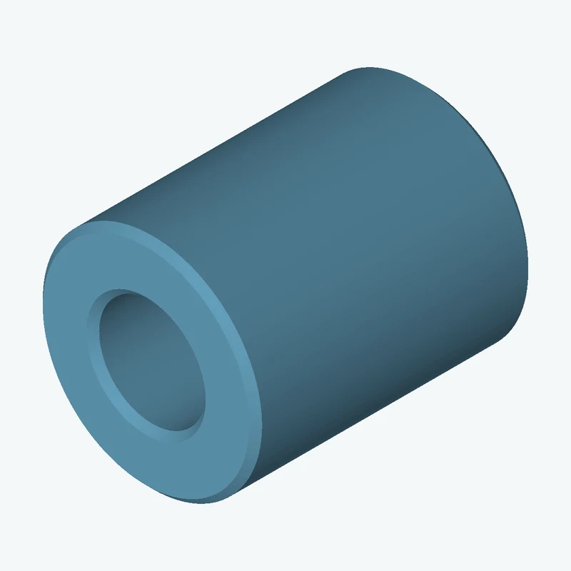 Revolved body, Ø34.18 mm × 43.5 mm tall with Ø16.6 mm bore — 3612