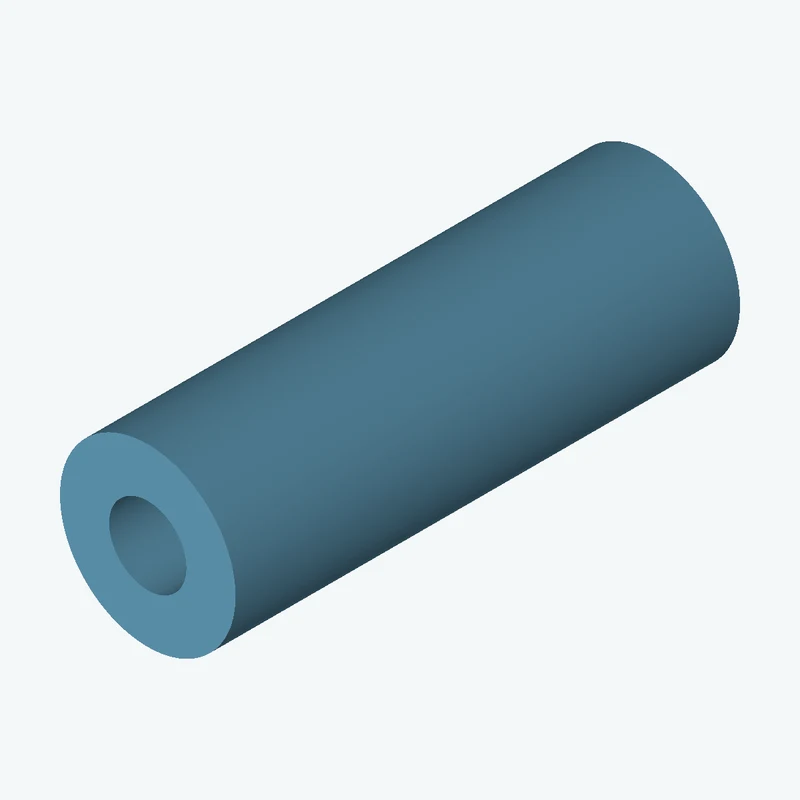 Revolved body, Ø15 mm × 43.1 mm tall with Ø6.6 mm bore — 3635