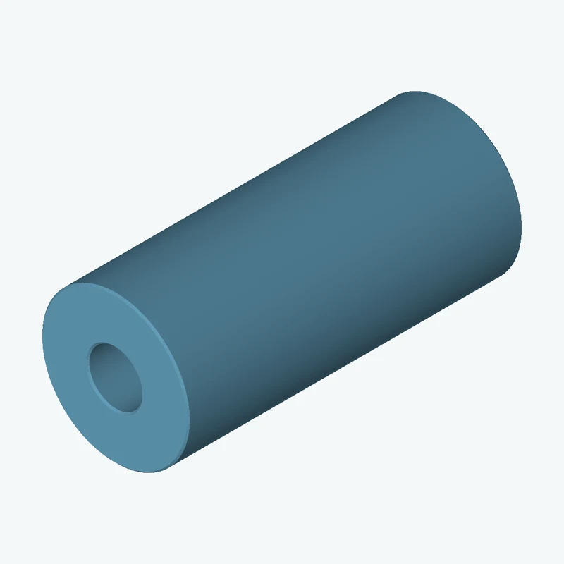 Revolved body, Ø79.44 mm × 180.7 mm tall with Ø28.7 mm bore — 3707