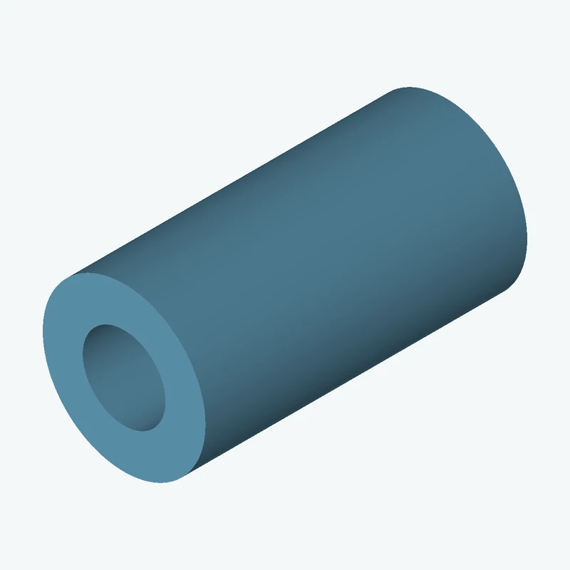 Revolved body, Ø16.54 mm × 32.7 mm tall with Ø8.4 mm bore — 3839