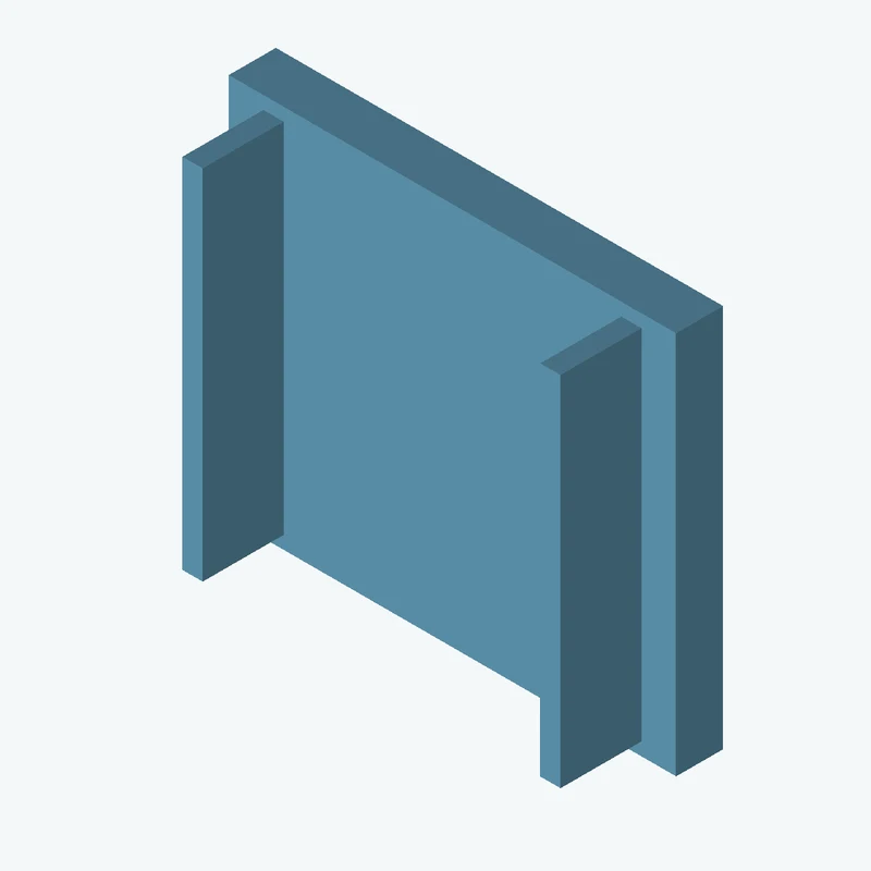 Rectangular body, 95 × 81.5 × 10 mm (W×D×H) — 0123