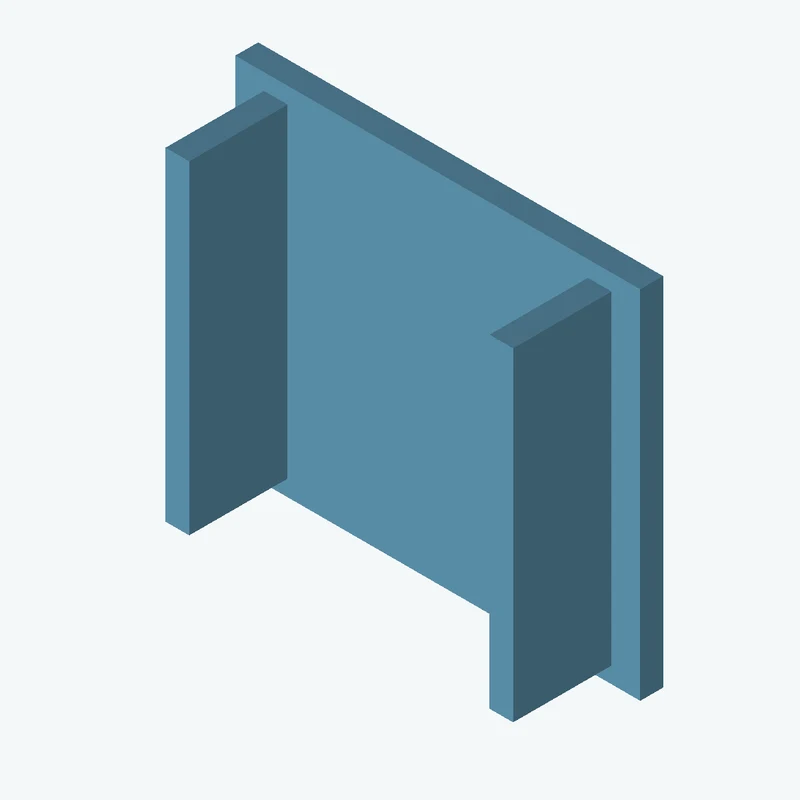 Rectangular body, 53.06 × 46.7 × 3 mm (W×D×H) — 0629
