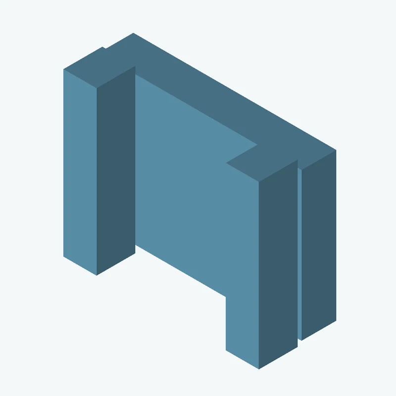 Rectangular body, 35 × 25.5 × 6 mm (W×D×H) — 0741