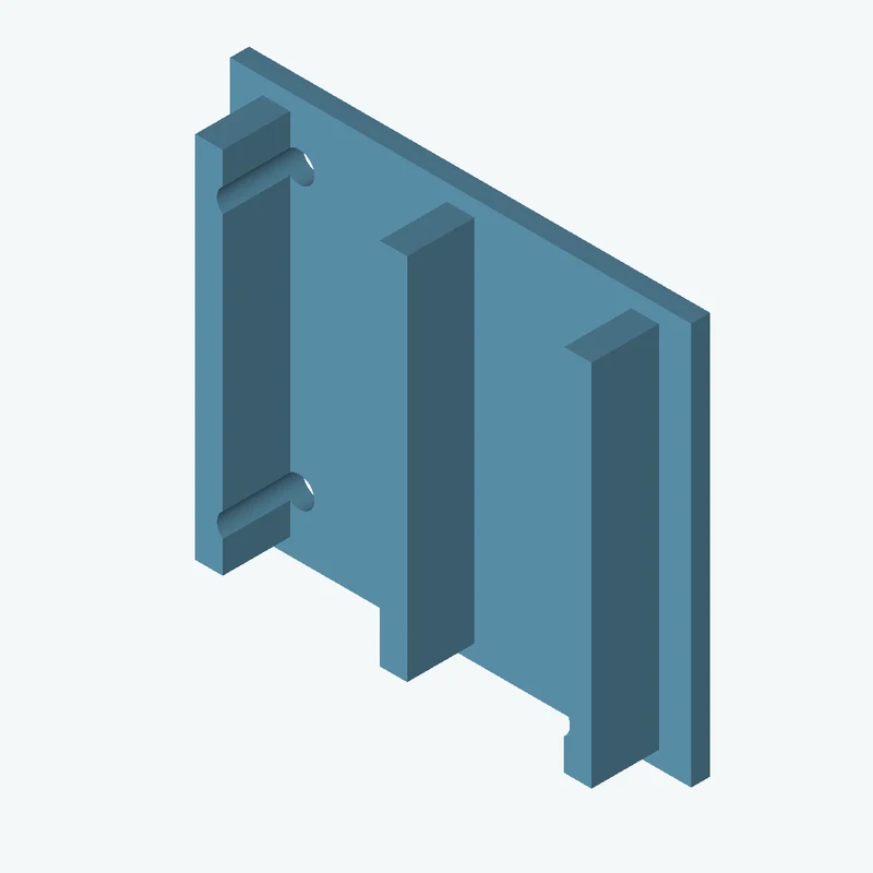 Rectangular body, 97.41 × 84.9 × 4 mm (W×D×H) — 0767