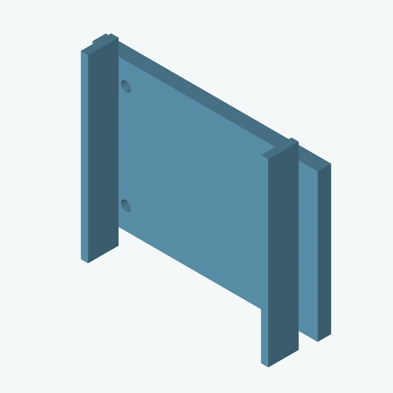 Rectangular body, 100 × 65.5 × 6 mm (W×D×H) — 1176