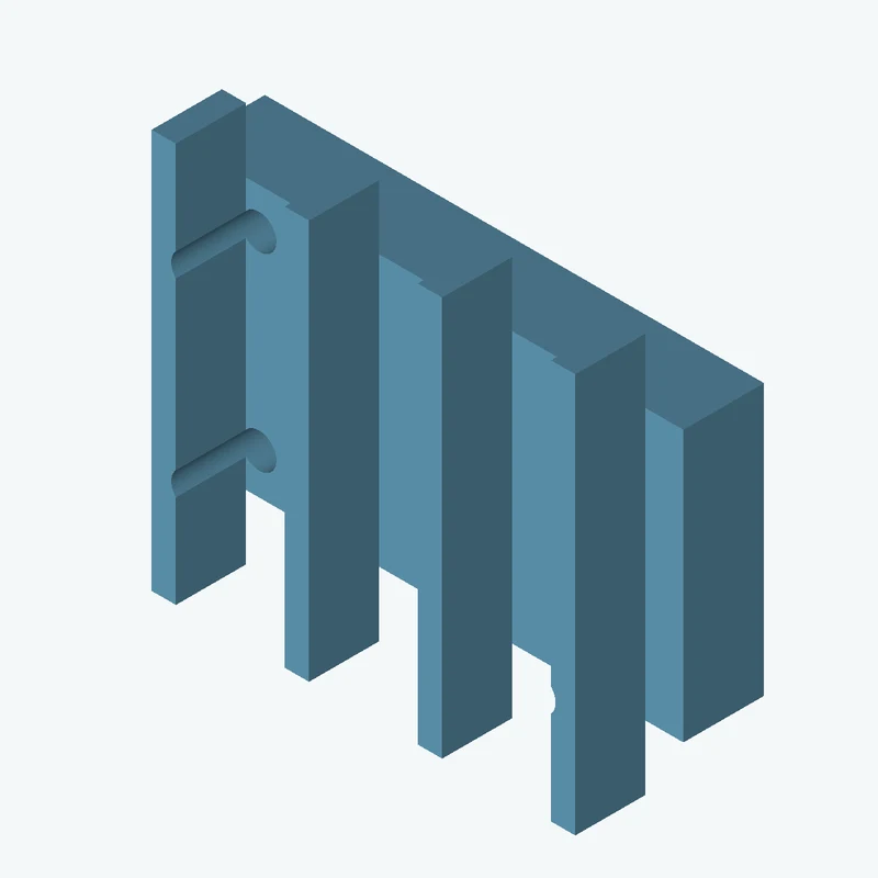 Rectangular body, 61.78 × 33.5 × 10 mm (W×D×H) — 1213