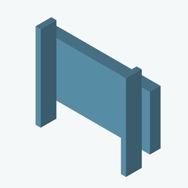 Rectangular body, 50 × 25.4 × 5 mm (W×D×H) — 1293