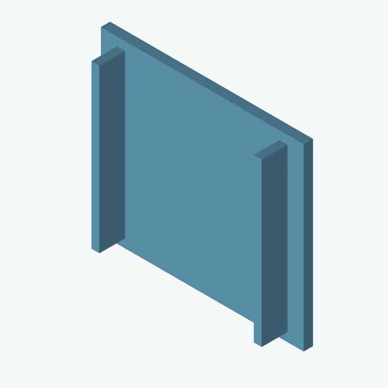 Rectangular body, 65.66 × 58.1 × 3 mm (W×D×H) — 1311