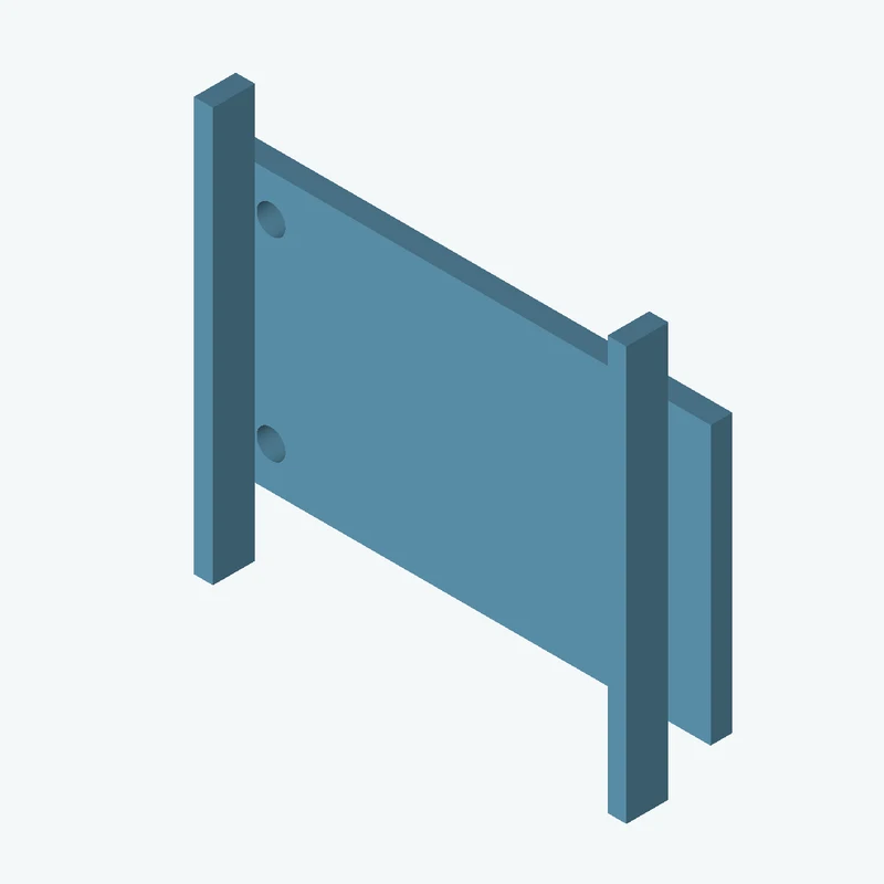Rectangular body, 95 × 51 × 4 mm (W×D×H) — 1440