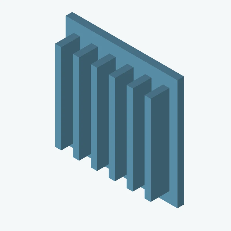 Rectangular body, 85 × 84.4 × 5 mm (W×D×H) — 2037