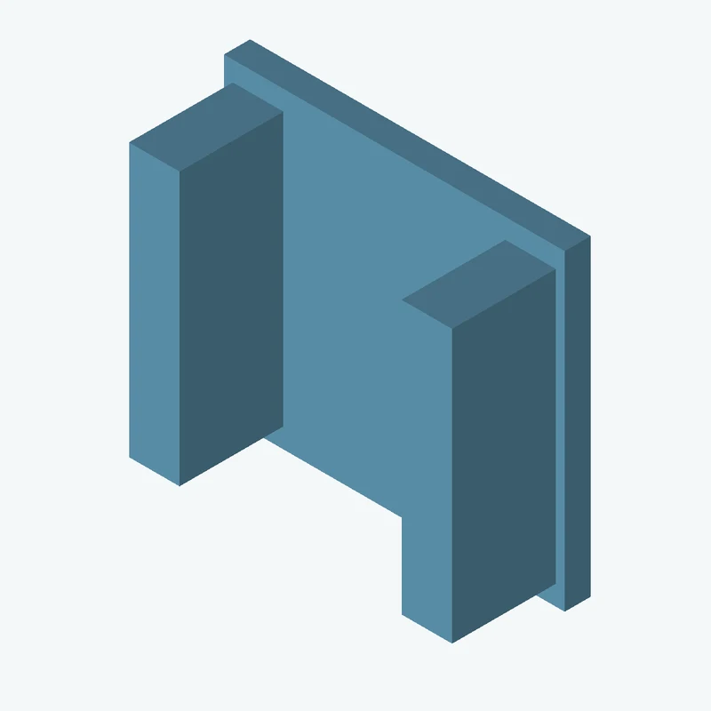 Rectangular body, 39.05 × 35.8 × 3 mm (W×D×H) — 2183