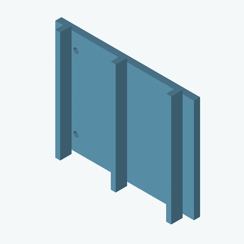 Rectangular body, 90 × 67.2 × 4 mm (W×D×H) — 2534