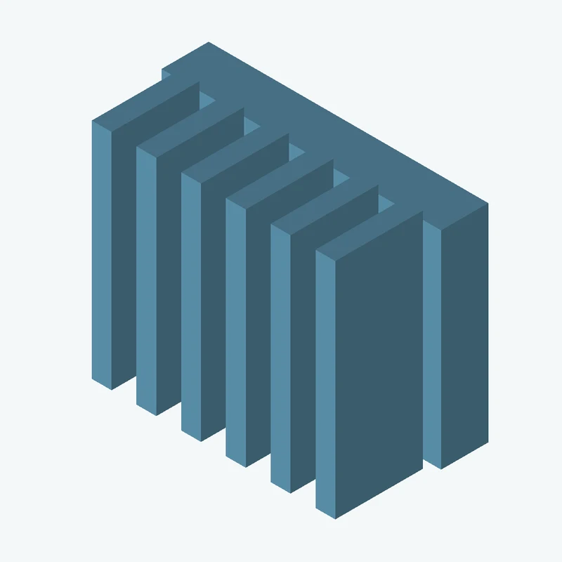 Rectangular body, 59.24 × 43.9 × 10 mm (W×D×H) — 2738