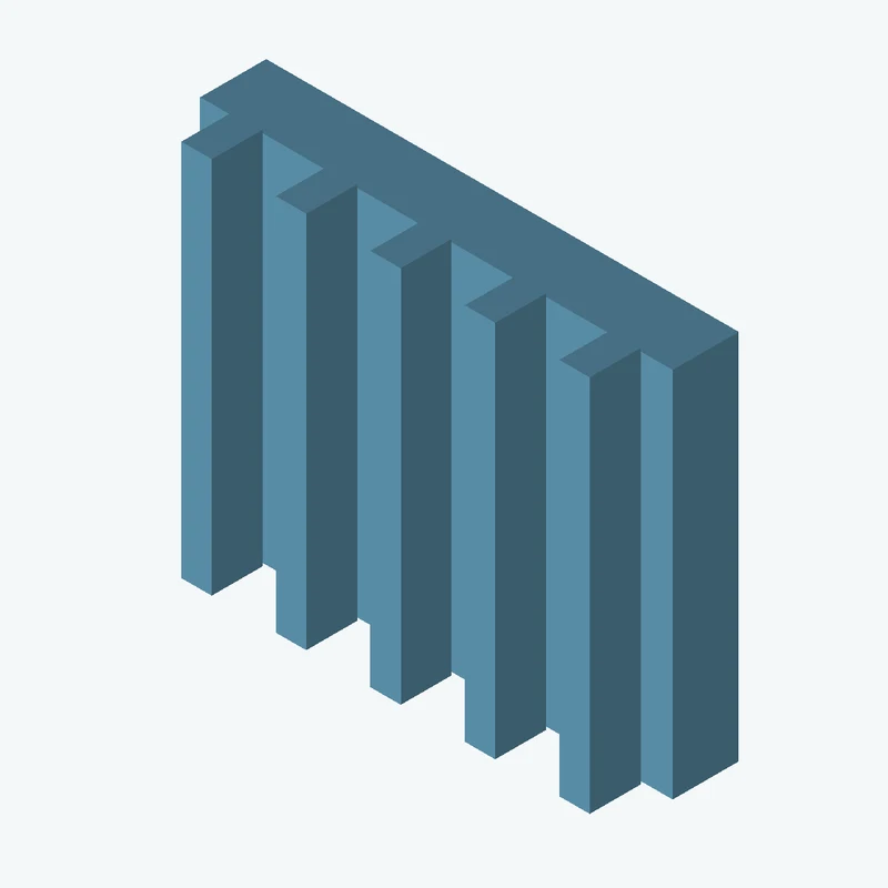 Rectangular body, 71.51 × 56.3 × 10 mm (W×D×H) — 3104