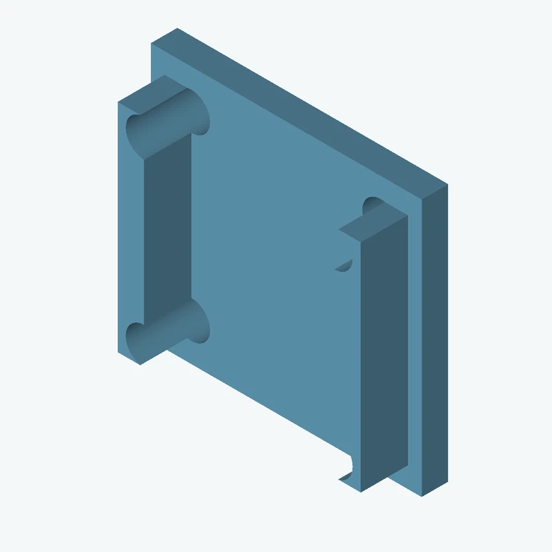 Rectangular body, 61.07 × 58.1 × 6 mm (W×D×H) — 3198
