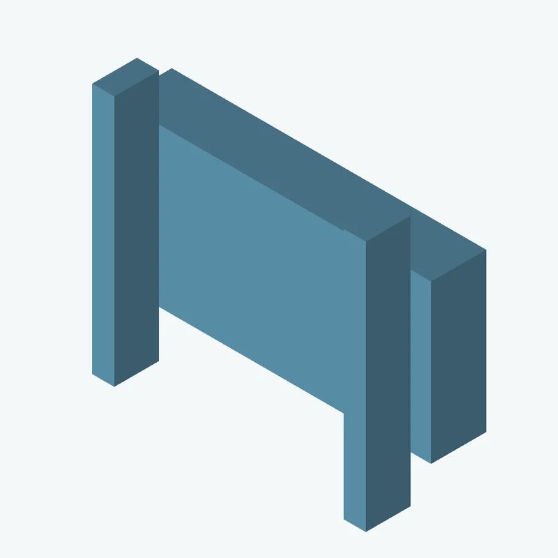 Rectangular body, 45.59 × 22.9 × 8 mm (W×D×H) — 3204