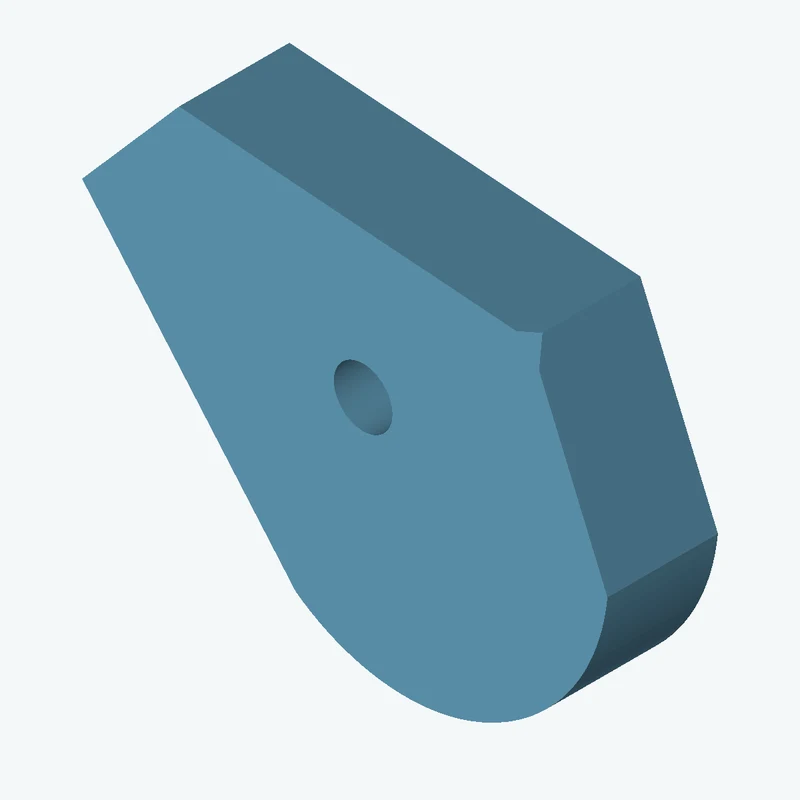 freeform sketched section (6 segments: 4 straight, 2 arcs), ~47.562 × 34.915 mm, extruded 10 mm thick — 0353