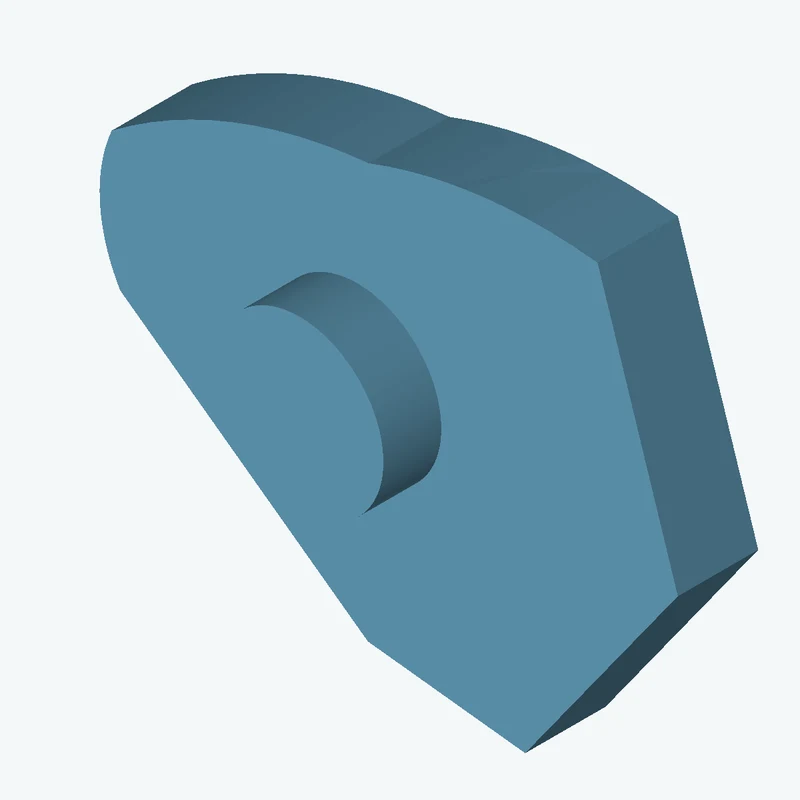 freeform sketched section (7 segments: 4 straight, 2 arcs, 1 curve), ~70.434 × 57.353 mm, extruded 10 mm thick — 0464