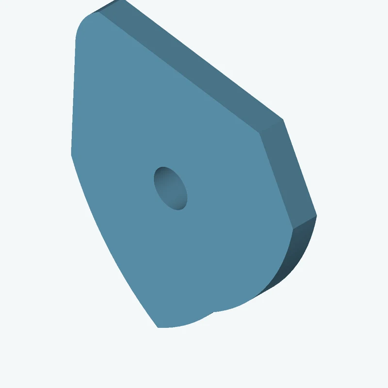 freeform sketched section (7 segments: 3 straight, 3 arcs, 1 curve), ~55.62 × 61.153 mm, extruded 6 mm thick — 0527
