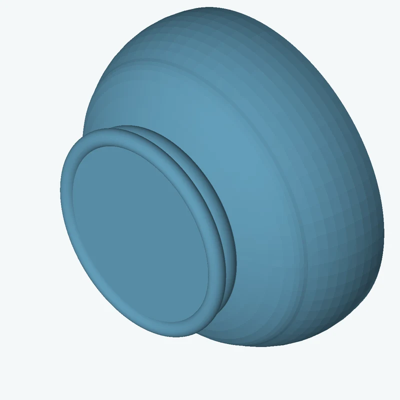 Revolved organic body from a freeform sketched section (6 segments: 2 straight, 3 arcs, 1 curve), ~38.384 × 38.72 mm half-silhouet — 0701
