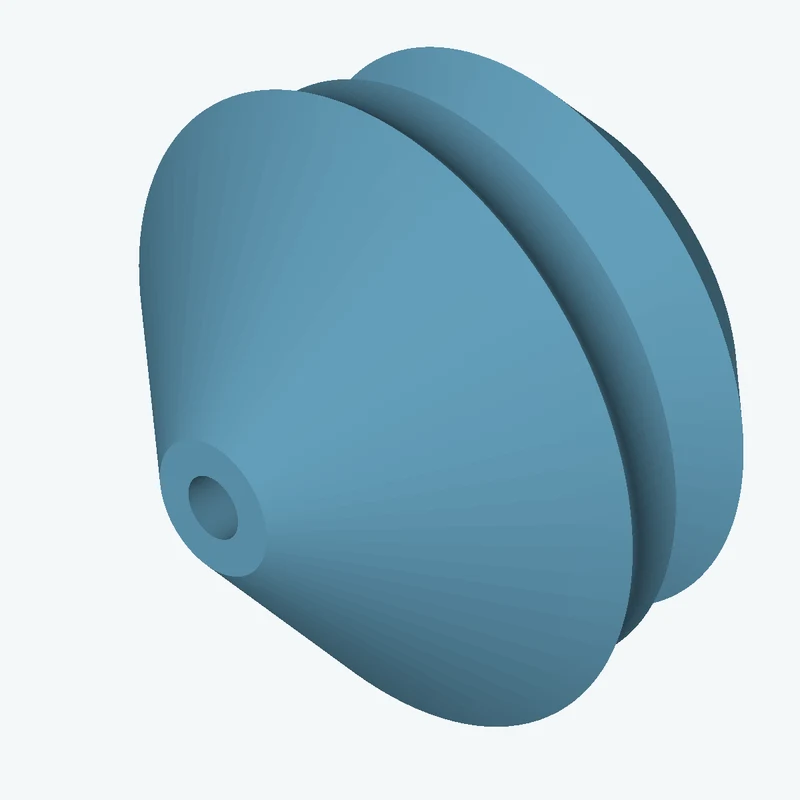 Revolved organic body from a freeform sketched section (7 segments: 5 straight, 2 arcs), ~20.978 × 35.29 mm half-silhouette — 1229