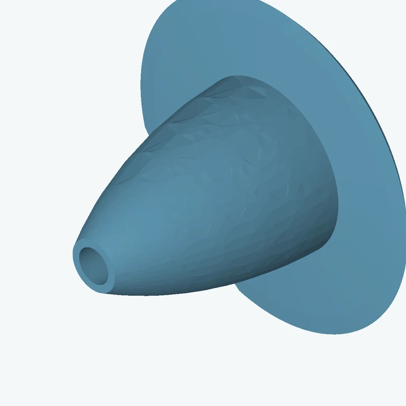 Revolved organic body from a freeform sketched section (6 segments: 4 straight, 1 arc, 1 curve), ~27.227 × 50 mm half-silhouette — 1403