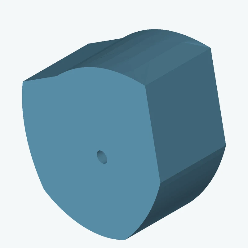 freeform sketched section (6 segments: 2 straight, 3 arcs, 1 curve), ~57.183 × 59.658 mm, extruded 27.26 mm thick — 1487