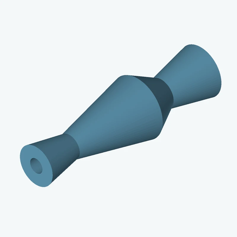 Revolved organic body from a freeform sketched section (6 segments: 6 straight), ~7.868 × 67.94 mm half-silhouette — 1495