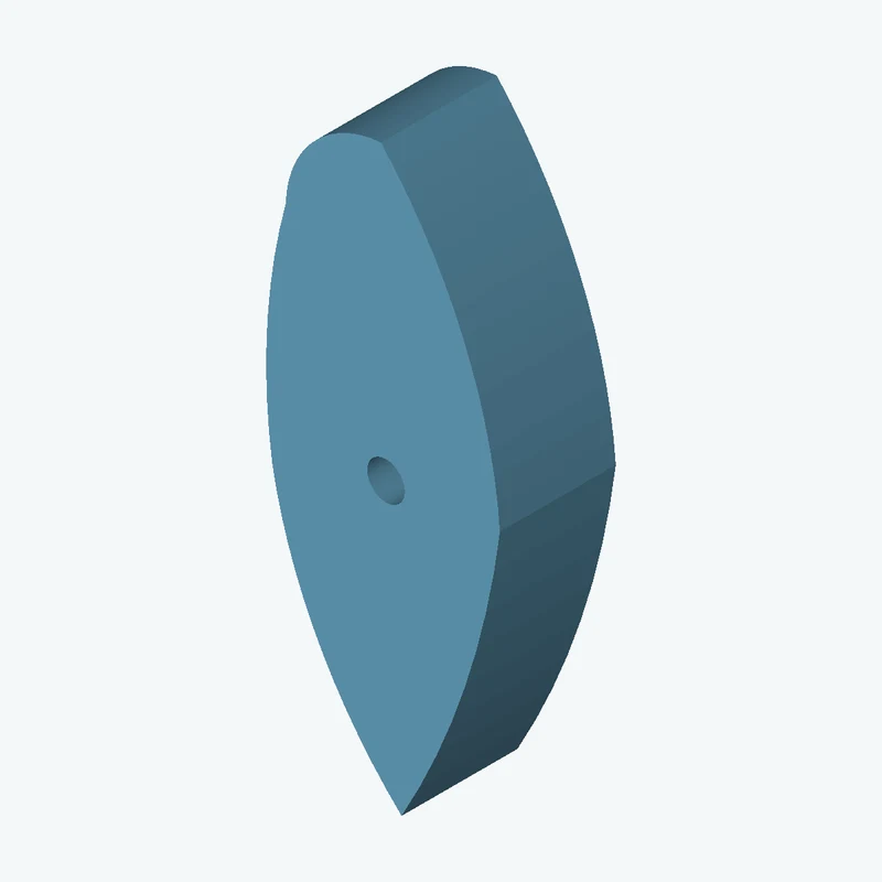freeform sketched section (5 segments: 5 arcs), ~26.195 × 65.849 mm, extruded 13.32 mm thick — 2438
