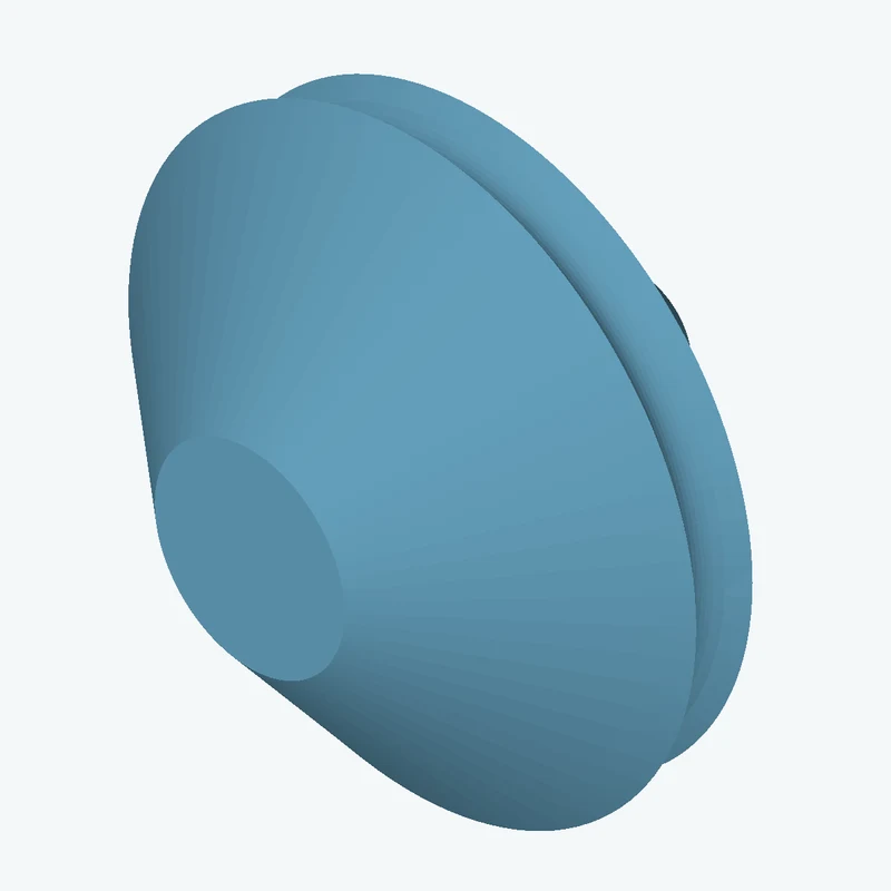 Revolved organic body from a freeform sketched section (6 segments: 5 straight, 1 curve), ~20.968 × 28.93 mm half-silhouette — 2544