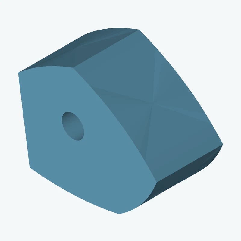 freeform sketched section (5 segments: 1 straight, 4 curves), ~39.83 × 31.028 mm, extruded 19.05 mm thick — 2598