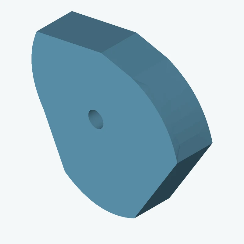 freeform sketched section (7 segments: 4 straight, 3 curves), ~59.835 × 53.977 mm, extruded 15 mm thick — 2879