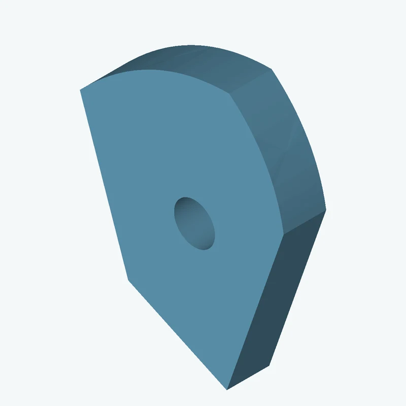freeform sketched section (5 segments: 3 straight, 2 curves), ~41.895 × 53.019 mm, extruded 8.73 mm thick — 3059