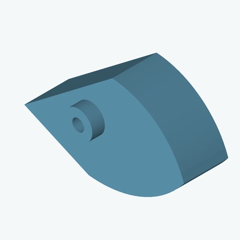 freeform sketched section (4 segments: 2 straight, 2 arcs), ~58.381 × 34.995 mm, extruded 16.23 mm thick — 3454